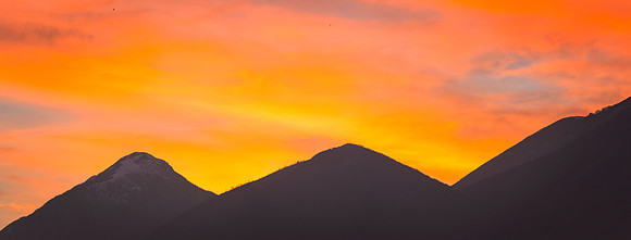 Sunrise in wintertime